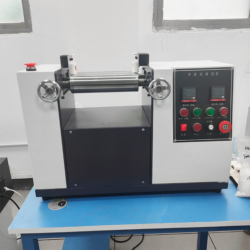 Kauçuk Testi İçin Açık Tip İki Rulo Değirmen Makinesi Laboratuvarı Dijital Ekran