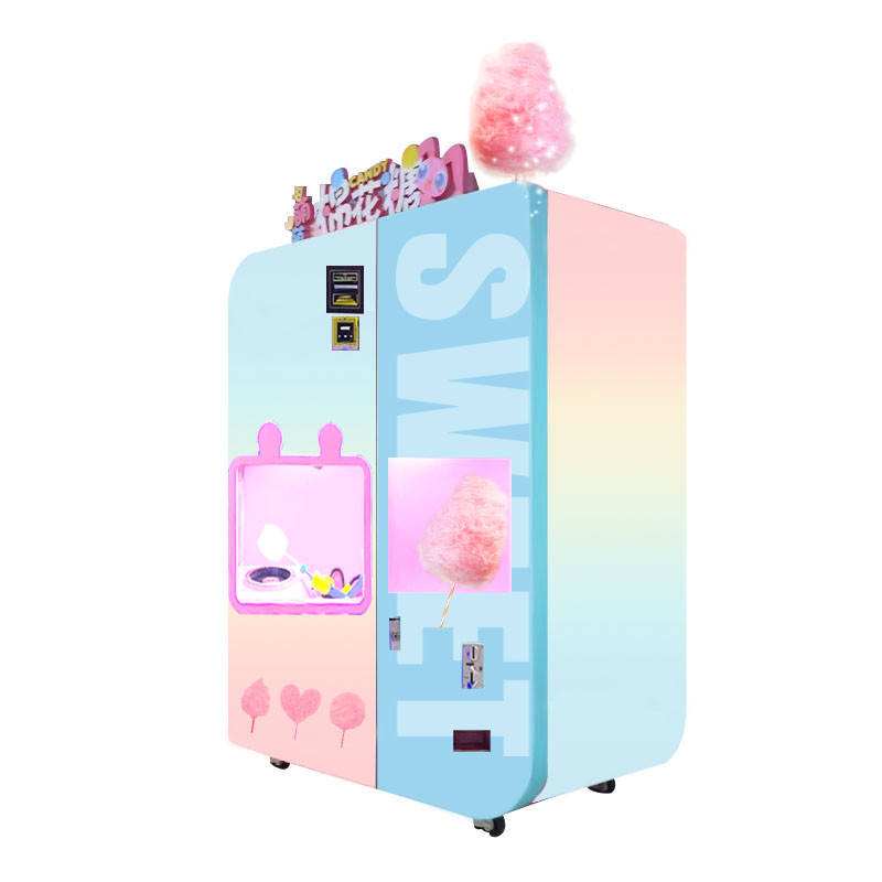 Çok yönlü şekiller ve renkler pamuk şeker üreticisi otomatik marshmallows için otomat makinesi