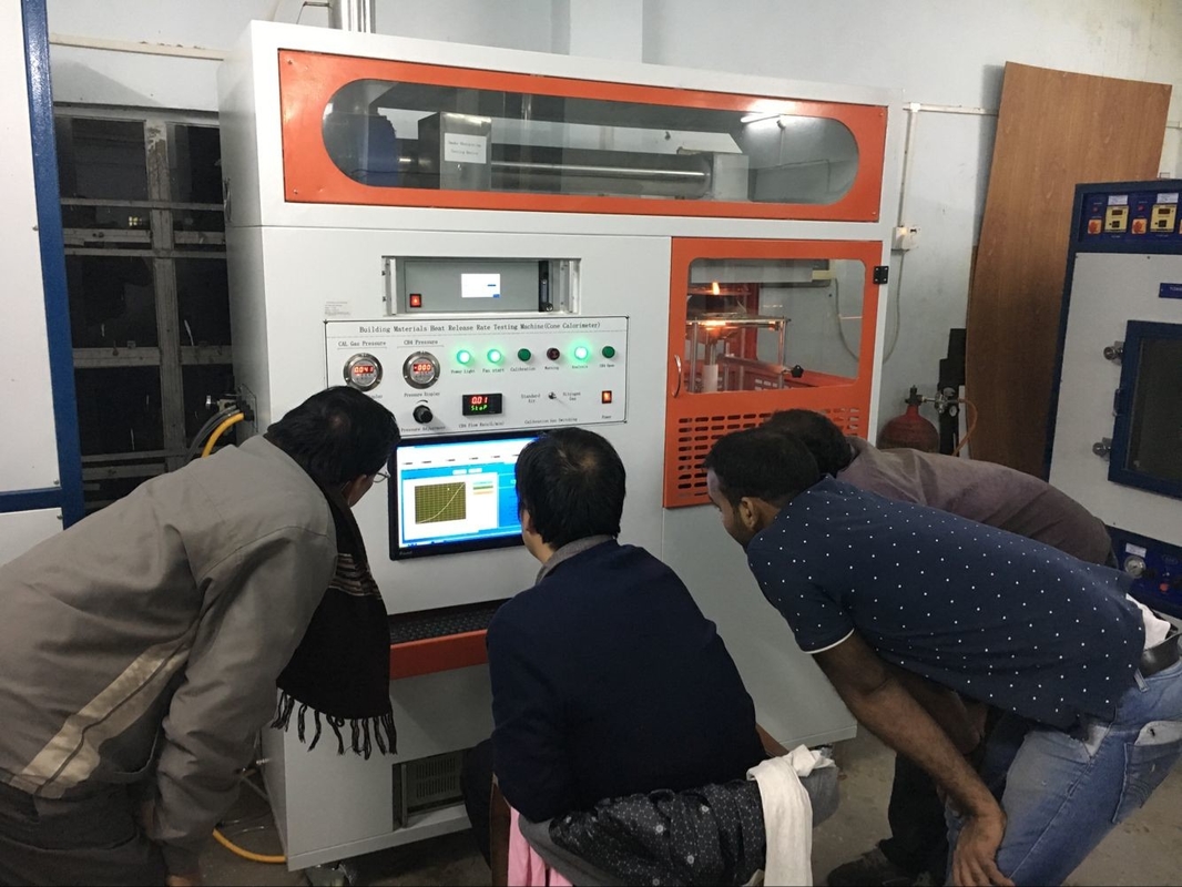 Koni Kalorimetresi Isı Salınım Oranı ISO 5660 GB / T 16172 ile Yanma Testi Ekipmanı