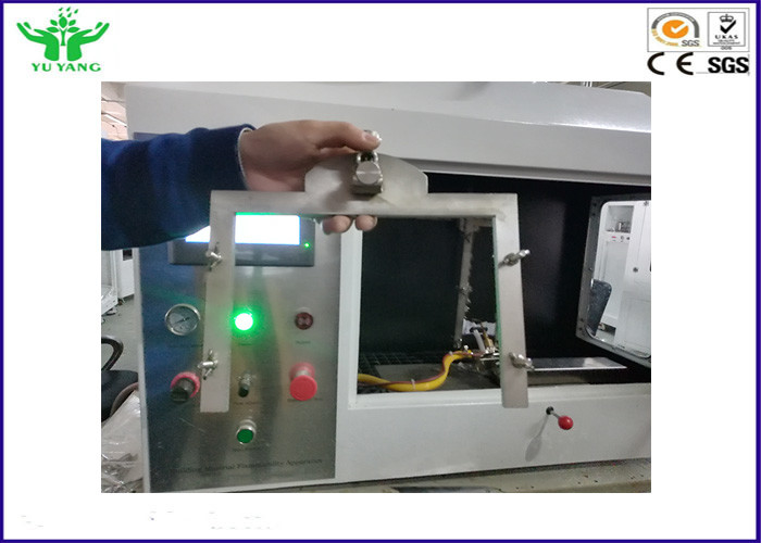 Tek Alev Kaynağı Alevlenirlik Test Aparatı Beyaz Renk Iso 11925-2 Standart