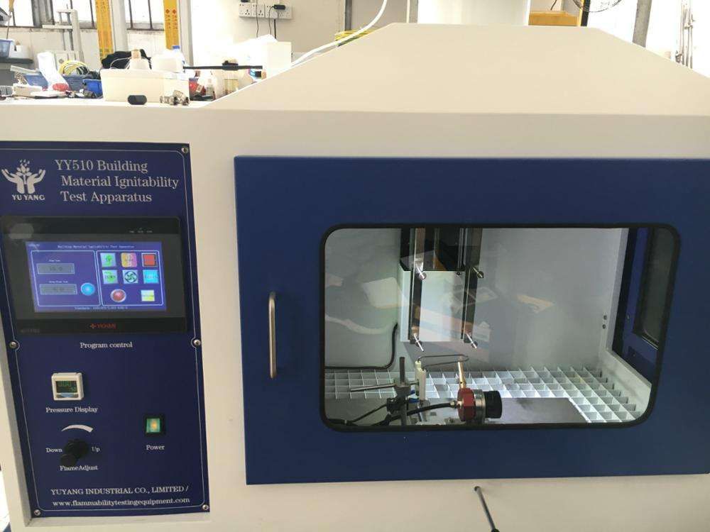 EN ISO 11925-2 standardına göre bina yapısı kenar yüzeyi maruz kalma testi için yanıcılık testi ekipmanları