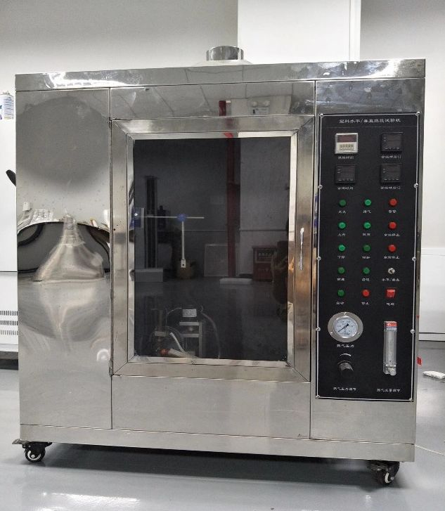 UL94 Alıcı elektrikli cihazlardaki plastik malzemeler için yatay ve dikey alev odası yanıcılık deneme ekipmanları