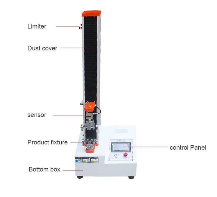 50 kg Kapasiteli, 100~500 mm/dak Test Hızlı ve 650 mm Maksimum Stroklu Mikrobilgisayar Tek Kollu Çekme Test Cihazı