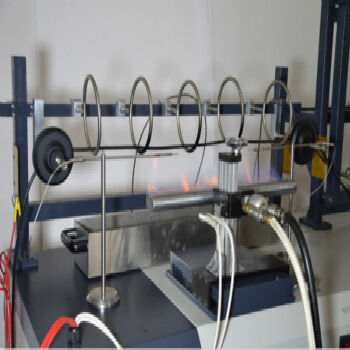 IEC 60331, BS 6387, EN 50200 Elektrik kabloları devresi bütünlüğü yanma testi cihazı yangın şoku su püskürtme testi