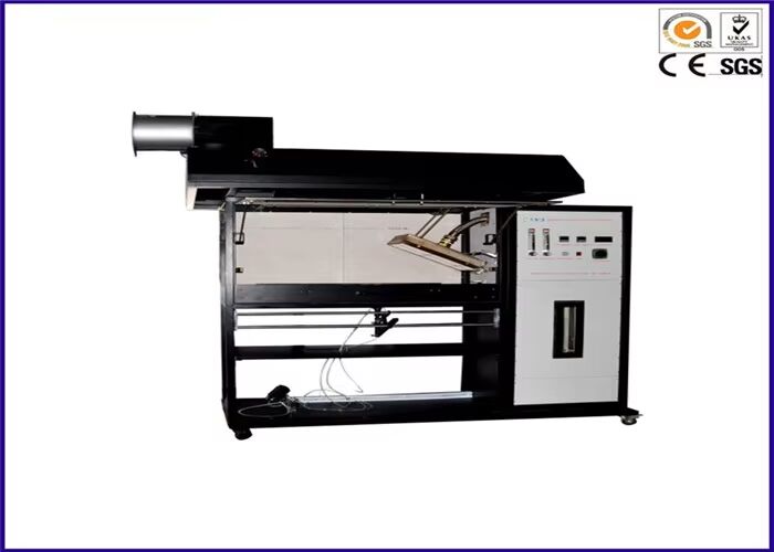 ISO 9239-1 ASTM E 846 Uyumlu Zemin Radyant Isı Akışı Deneme Aygıtı Düzenlenebilir Alev Yüksekliği 60-120mm ve 0-15 Kw/m2 Isı Akışı Ölçümü