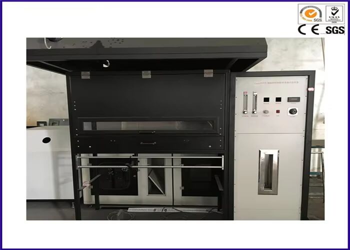 ISO 9239-1 ASTM E 846 Uyumlu Zemin Radyant Isı Akışı Deneme Aygıtı Düzenlenebilir Alev Yüksekliği 60-120mm ve 0-15 Kw/m2 Isı Akışı Ölçümü