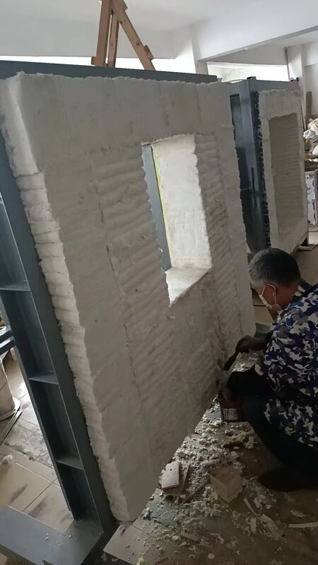 ISO 834'e uygun 1200 °C sıcaklıkta ve modüler yapıda dikey yangın direnci test fırını