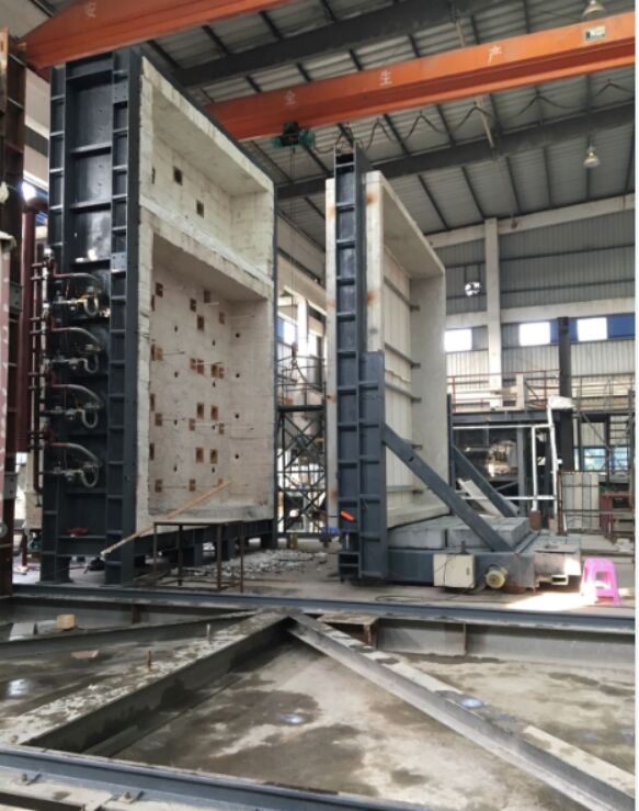 ISO 834'e uygun 1200 °C sıcaklıkta ve modüler yapıda dikey yangın direnci test fırını
