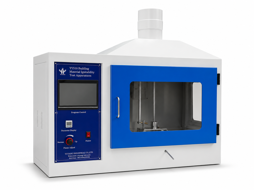 İnşaat malzemelerinin yanıcılık testi ISO11925 Yanma performansını değerlendirmek için yangın testi fırını