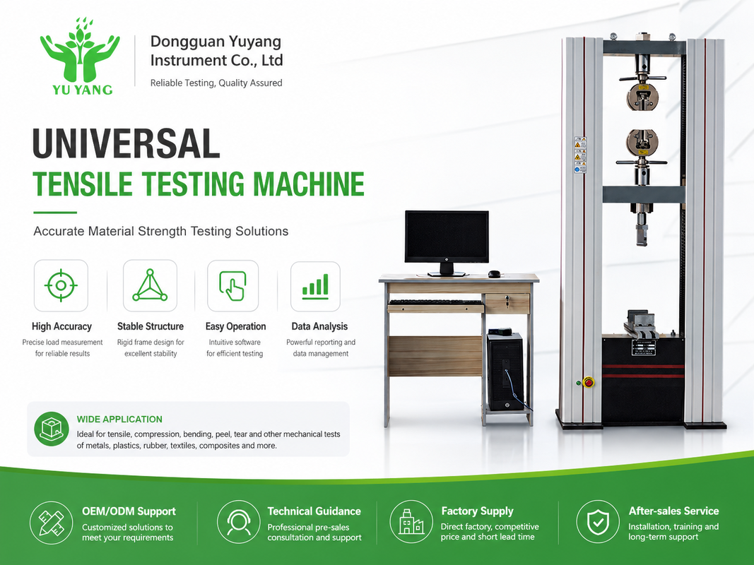 Metaller, Plastikler, Kauçuk, Tekstiller ve Diğer Malzeme Türleri İçin Çok Yönlü Test Fonksiyonları Sunan Çekme Test Cihazı
