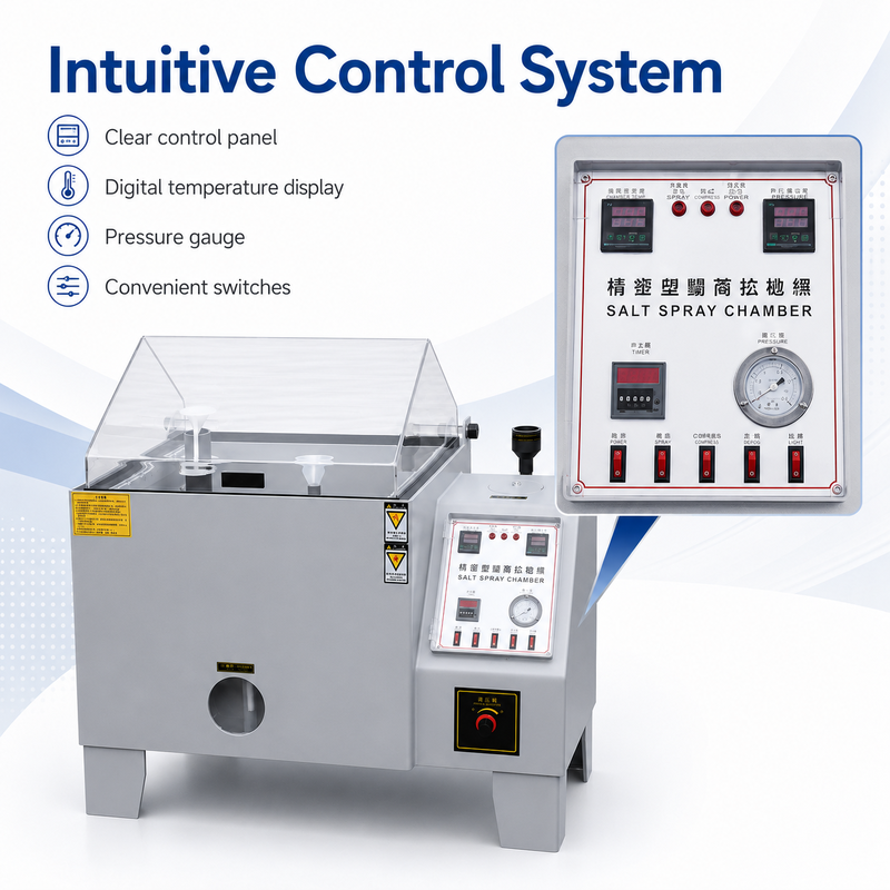 Düzenlenebilir Test Zamanı Geniş Nem Arası ve Kesin Bir Sıcaklık Kontrolüyle Tuz püskürtme Odası