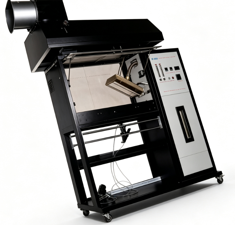 Zemin Isı Akışı Testi için 2KW Toplam Güç ve 300mm x 450mm Radyant Panele Sahip ISO9239 Uyumlu Kritik Radyan Akı Test Cihazı