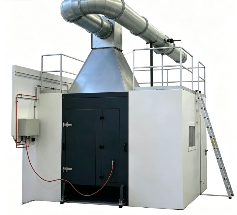 EN 13823 Uyumlu Tek Yanma Ürünü Test Cihazı, 31 kW Propan Brülörlü ve Dahili Duman Yoğunluğu Ölçümlü