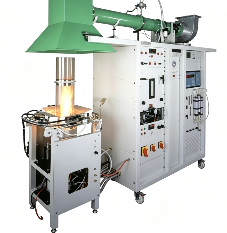 ASTM E2058 Isı Yayılma Hızı Ölçümü İçin 31 kW Propan Kum Havuzlu Brülörlü Yangın Yayılma Aparatı