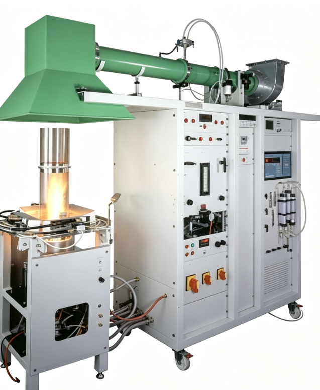 ASTM E2058 Isı Yayılma Hızı Ölçümü İçin 31 kW Propan Kum Havuzlu Brülörlü Yangın Yayılma Aparatı