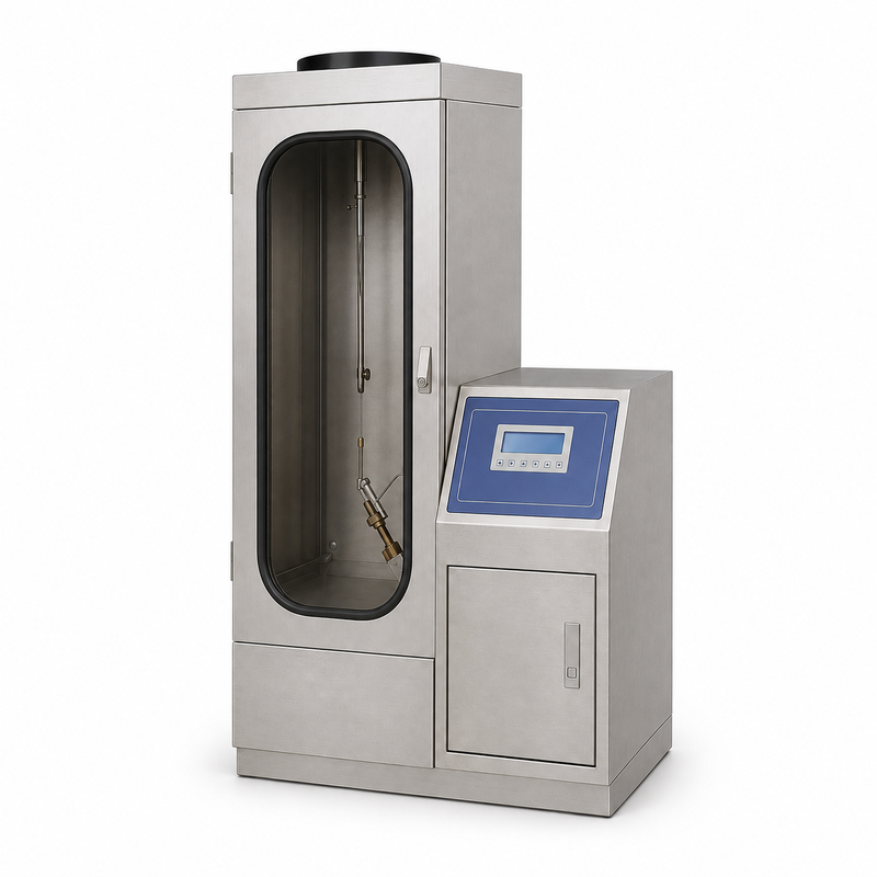 ASTM D6413 Dikey Alev Denetleyicisi Tekstil Kumaş Ateş Direnci Test Ekipmanı Laboratuvar Kullanımı