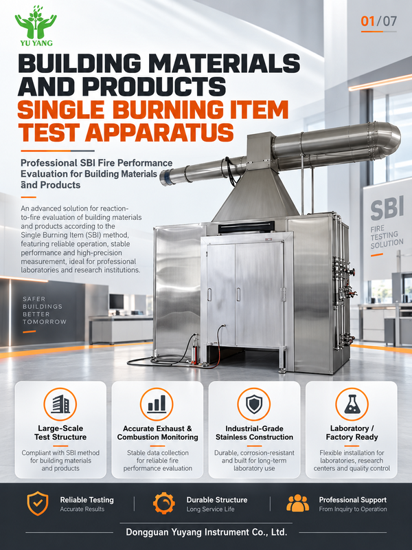 SBI Single Burning Item Test Apparatus Fire Reaction Testing Equipment for Building Materials Laboratory Use