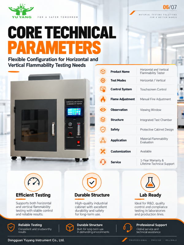 Horizontal and Vertical Flammability Tester PV 3357 UL Standard Automotive Interior Material Burning Test Equipment