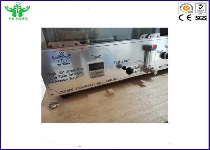 45 ° Tek Damarlı Kablo Yanıcılık Test Cihazı GB / T 25085 0.1 L ~ 1 L / Min