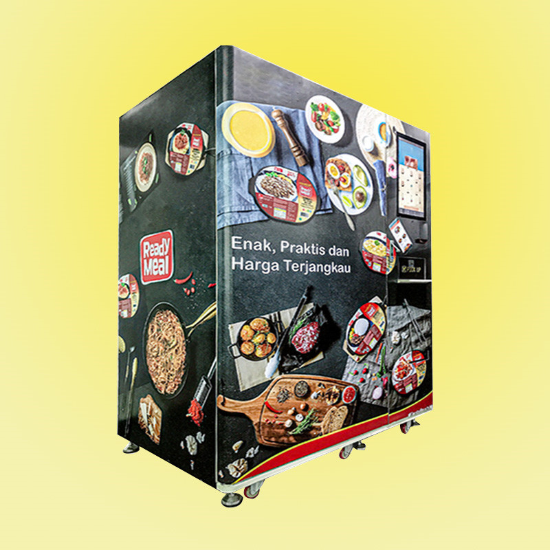 İstasyon Alışveriş Merkezi İçin Su Kontrollü Pizza ve İçecek Otomatı